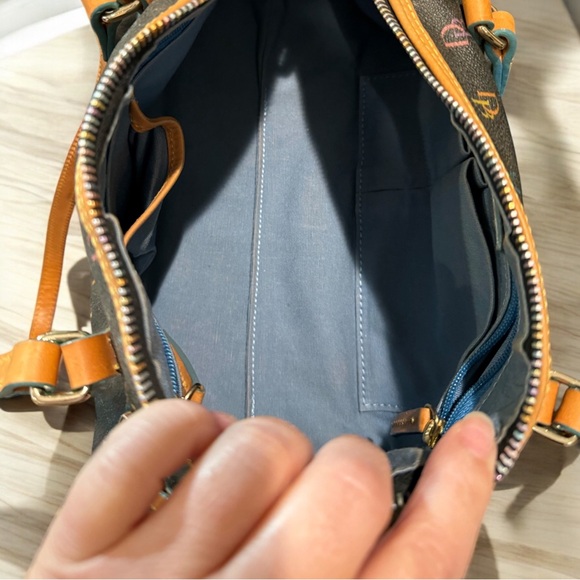 COPY - DOONEY & BOURKE Black Baguette with Rainbow DB Graphic & Rainbow Zipper … - Picture 2 of 16